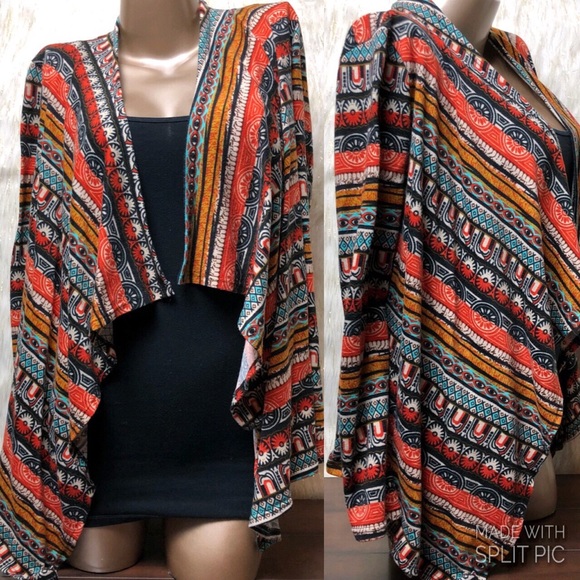 Body Central Sweaters - Aztec Print Lightweight Cardigan